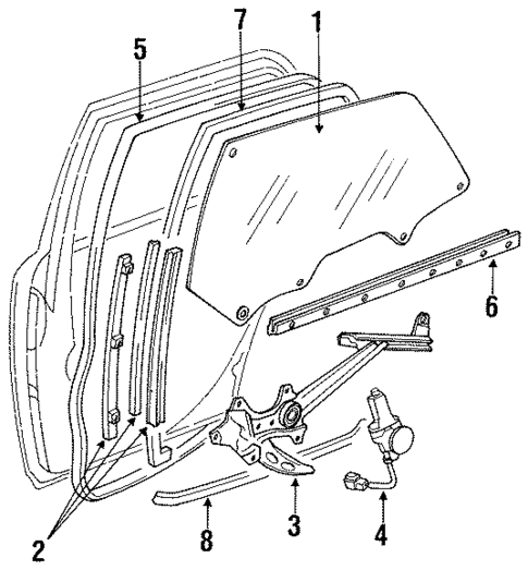 Rear Door for 1990 Lexus LS400 #0