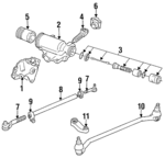 52037876 - Steering: Gear Assembly Bracket for Dodge: D150, D250, D350, Ramcharger, W150, W250, W350 Image