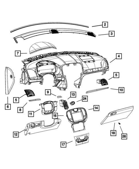 Instrument Panel for 2013 Chrysler 300 #0