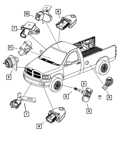 Sensors for 2010 Dodge Ram 1500 #1