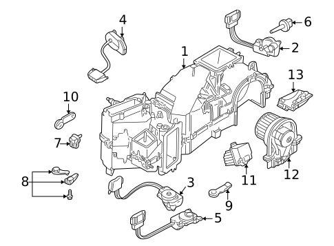 Evaporator & Heater Components for 2003 Volkswagen Jetta #1