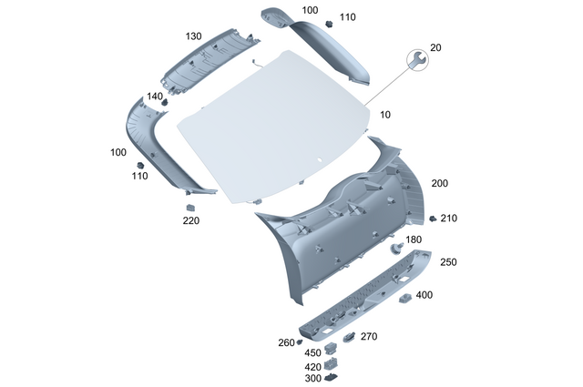 2967901900 - : Rear Spoiler Attachment for Mercedes-Benz Image