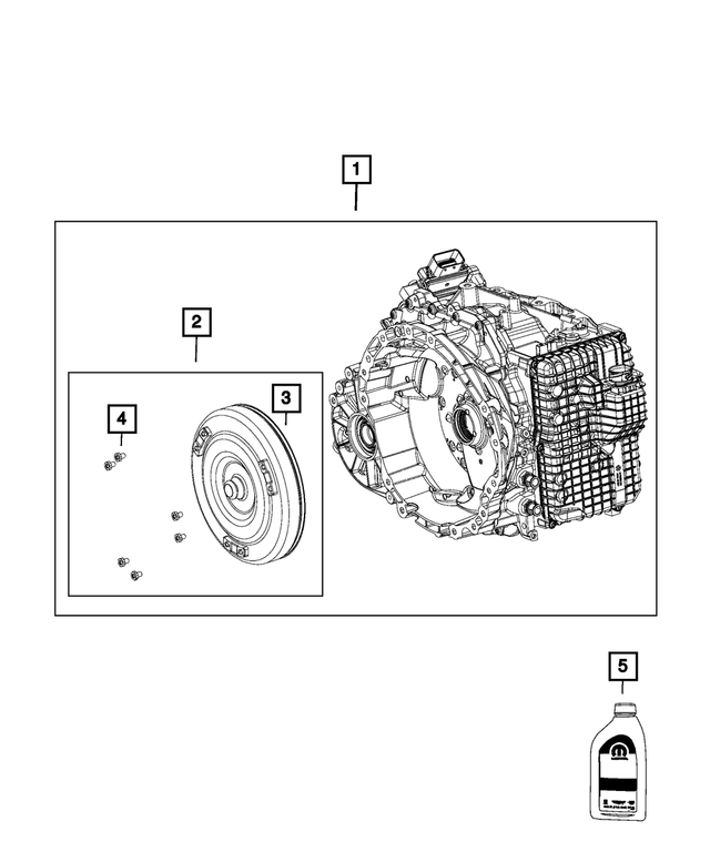 68428709AA - Transmission: With Torque Converter Transmission Kit for Mopar Image image