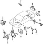 4651555Y00 - : Module Bracket for Nissan: 200SX, NX, Sentra Image