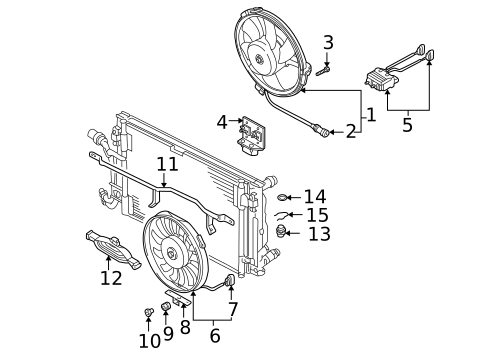 Condenser Fan for 2000 Audi A6 Quattro #0