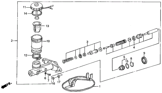Brake Master Cylinder for 1988 Acura Integra #0