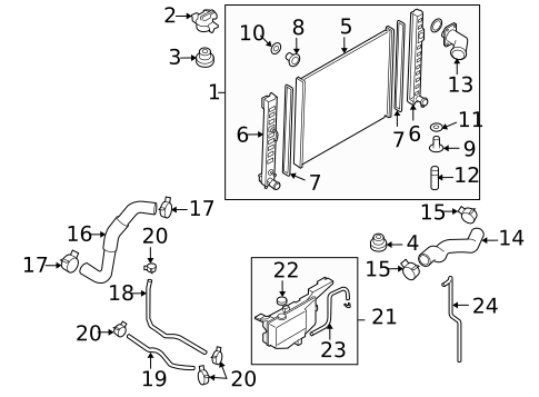Radiator & Components for 2009 INFINITI FX35 #0