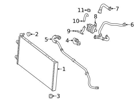 Radiator & Components for 2019 Mercedes-Benz GLS63 AMG #6