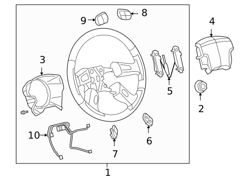 Steering Wheel & Trim for 2007 Buick Rainier #0
