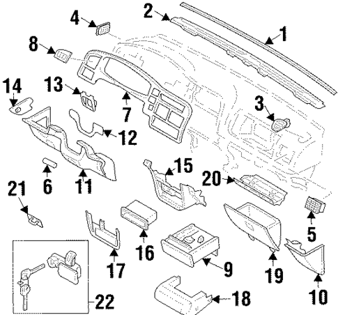 Instrument Panel Components for 1995 Isuzu Rodeo #0