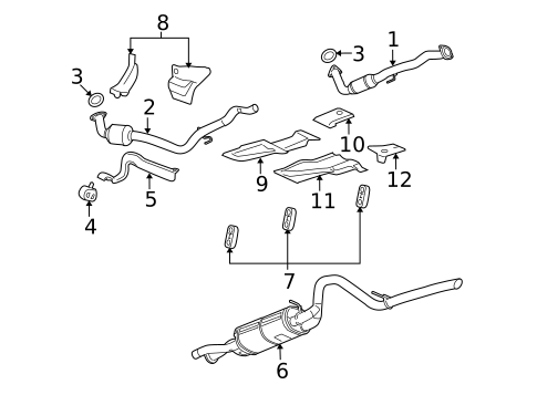 Exhaust Components for 2012 Chevrolet Suburban 2500 #0