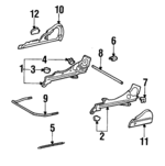7212516020 - Body: 1997-1998 Toyota Tercel - Seat Adjuster Upper Cover for Toyota: Tercel Image
