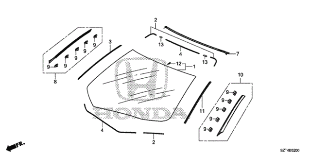 Front Windshield for 2012 Honda CR-Z #0