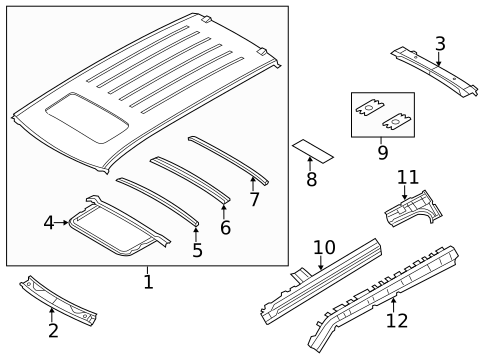 Roof & Components for 2012 INFINITI QX56 #0