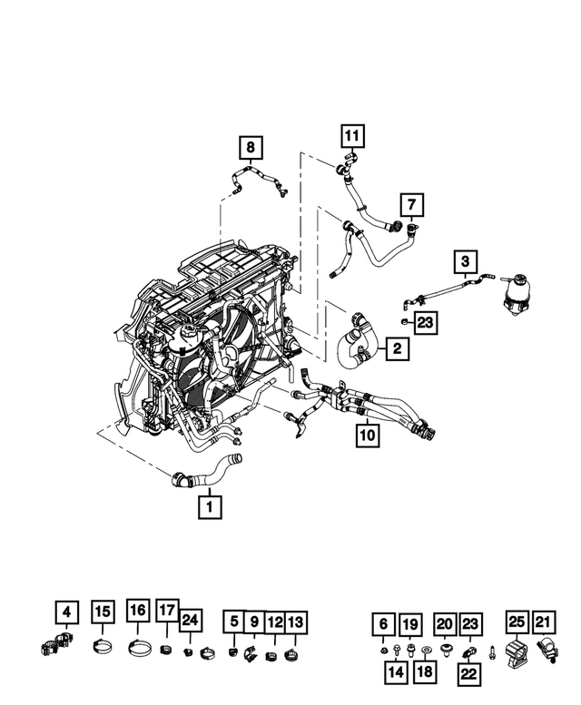 « 68617660AA – Cooling : Admission De Radiateur Durite pour Mopar Image »