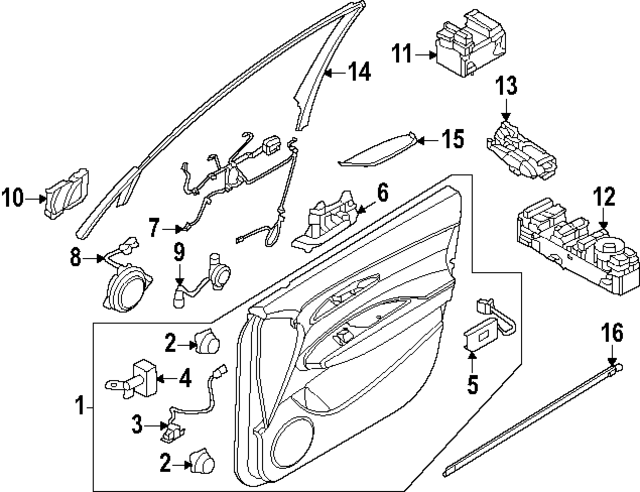 82230AR000 - : Belt Weather-Strip for Hyundai Image