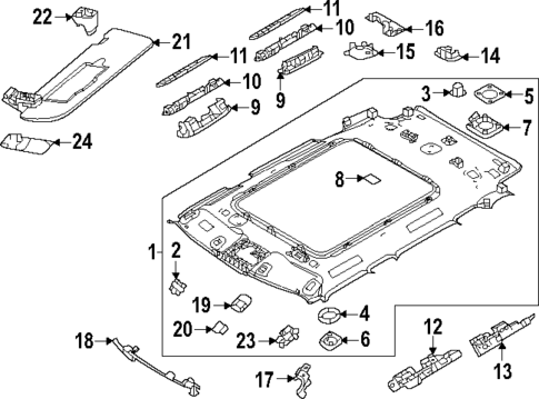 Interior Trim - Roof for 2023 Land Rover Range Rover Sport #1