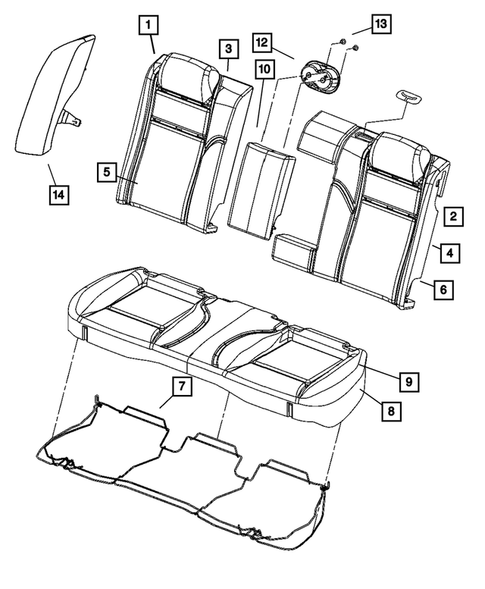 Rear Seats- Folding and Quad for 2006 Chrysler 300 #4