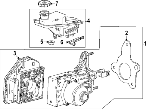 Master Cylinder - Components On Dash Panel for 2023 Chevrolet Colorado #0