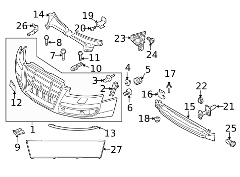 Bumper & Components - Front for 2009 Audi A6 Quattro #0
