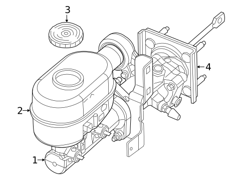 Master Cylinder - Components On Dash Panel for 2021 Ram 2500 #2