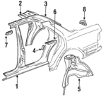 6170650011 - Body: Inner Panel Assembly for Lexus: LS400 Image