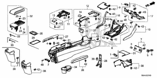 Console for 2016 Honda Civic #0