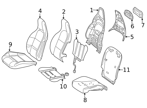 Driver Seat Components for 2016 Mercedes-Benz CLA45 AMG #0