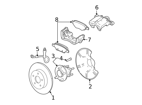 Hubs & Related Components for 2009 Chevrolet Cobalt #1
