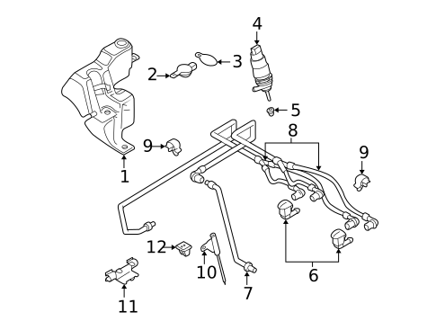 Wiper & Washer Components for 1998 BMW 528i #1
