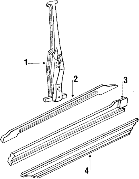 Center Pillar & Rocker for 1990 Saab 900 #0