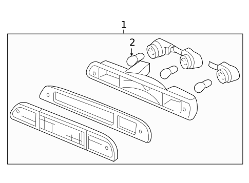 High Mounted Stop Lamp for 2010 Ford F-250 Super Duty #0