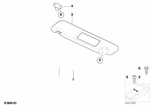 51168410185 - : Sun Visor With Mirror Left for BMW Image