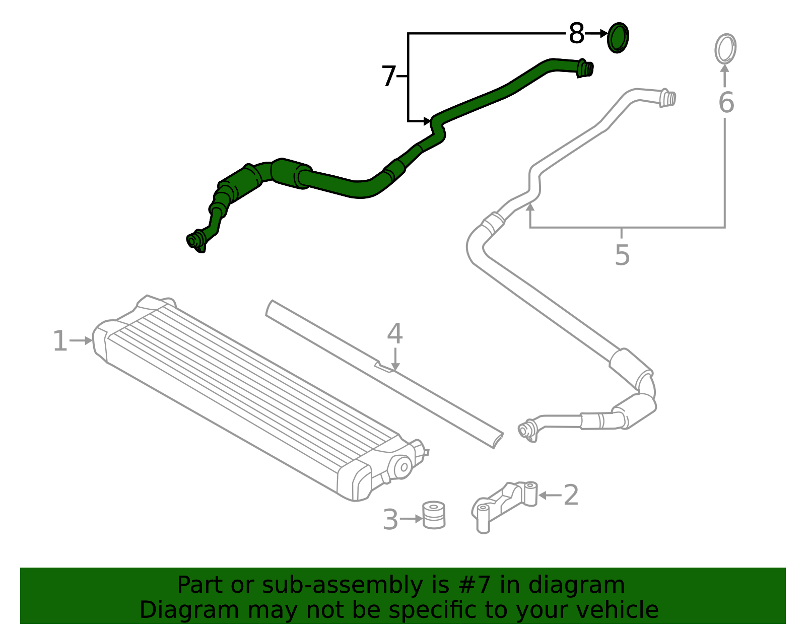 17222284262 - Oil Cooler Pipe Motor City BMW Parts