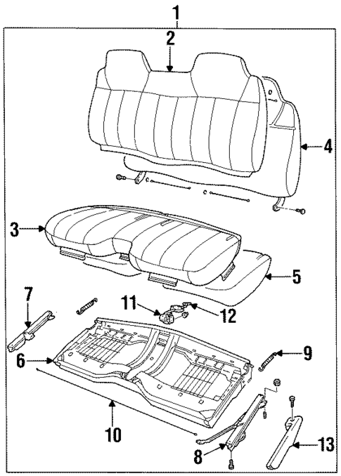Front Seat Components for 1999 Isuzu Hombre #1