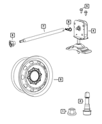 52021649AA - Wheels: Spare Tire Winch Tube Grommet for Dodge: Ram 1500, Ram 2500, Ram 3500 | Ram: 2500, 3500 Image