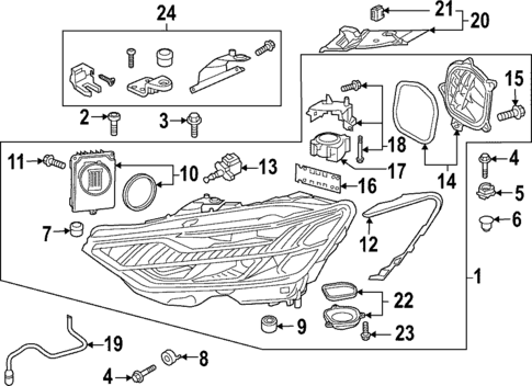 Headlamp Components for 2025 Audi RS6 Avant #2