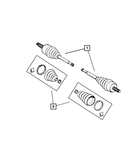 Front Axle Drive Shafts for 2002 Jeep Grand Cherokee #0