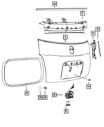 68082545AD - Body Sheet Metal Except Doors: Decklid Weatherstrip for Mopar Image