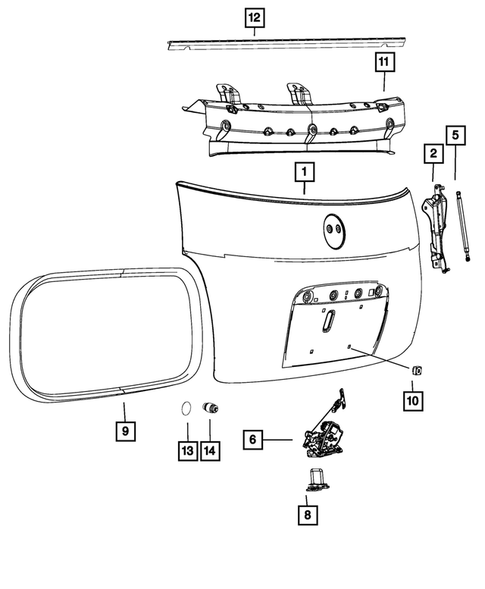 Deck Lid for 2012 Fiat 500 #0