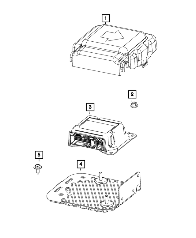 56038962AD - Electrical: Occupant Restraint Control Cover for Mopar Image image