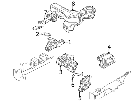 Engine & Trans Mounting for 2001 Audi TT Quattro #0