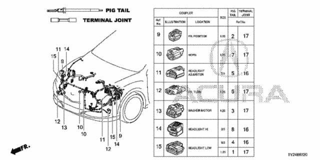 Electrical Connectors (FR.) (1) for 2016 Acura RLX #0