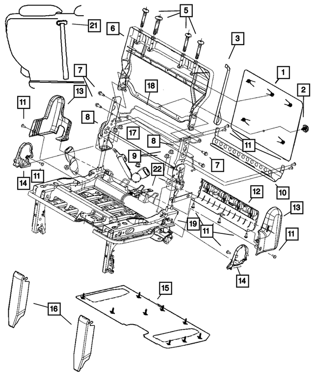 5139390AA - Interior Trim: Seat Back Panel for Mopar Image