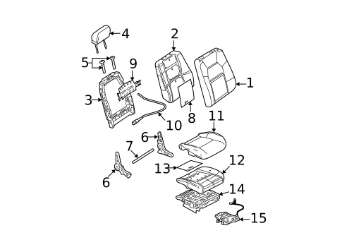 Front Seat Components for 2007 Mercury Mountaineer #1