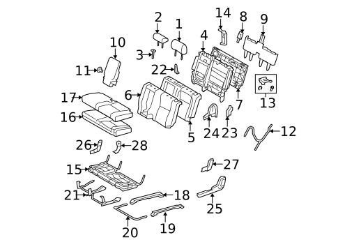 Rear Seat Components for 2010 Toyota Tundra #0