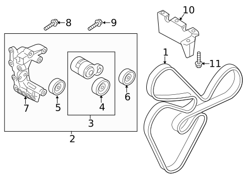 Belts & Pulleys for 2015 Hyundai Santa Fe Sport #0