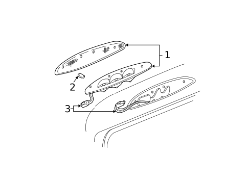 High Mounted Stop Lamp for 2004 Ford Expedition #0