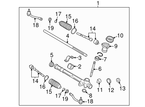 Steering Gear & Linkage for 2007 Kia Rio | OEM Parts Online