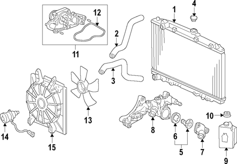 Radiator & Components for 2010 Acura RL #1